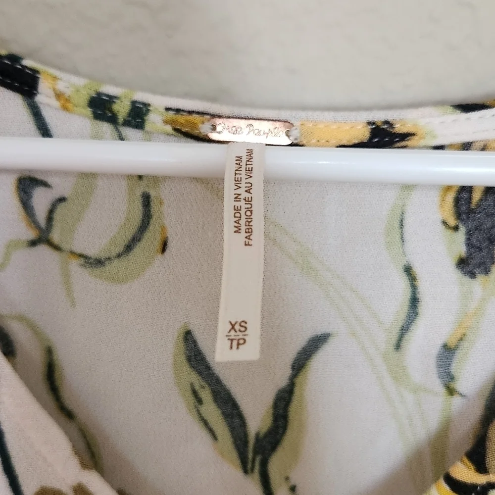 Free People Boho Floral Top Xs